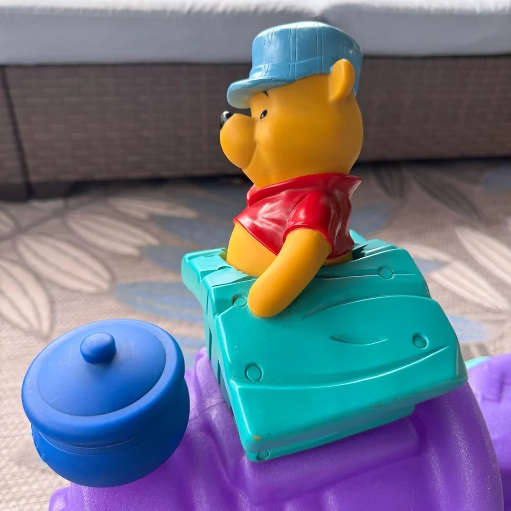 Vtg Winnie The Pooh 100 Acre RR Train Ride On Toddler Little Tikes RARE W/sounds